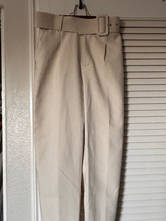 Zara Pants - Cream High Waist Wide Leg Pants